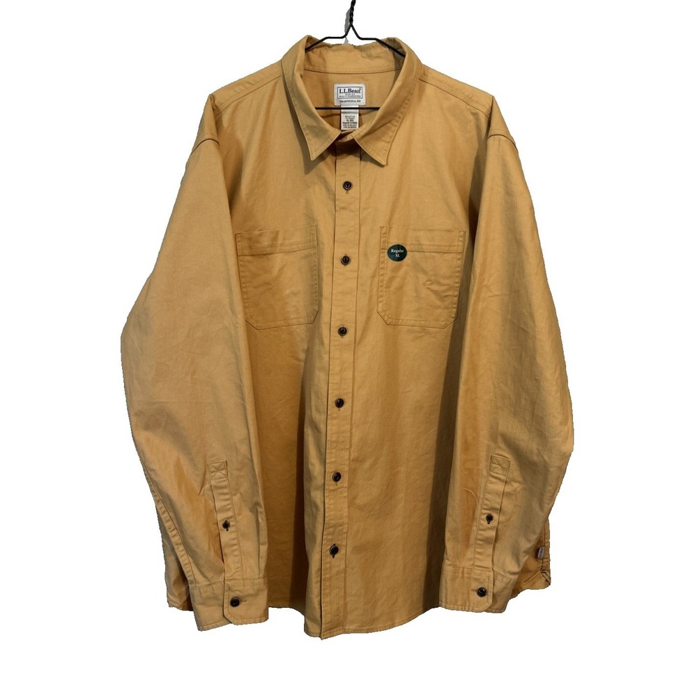 NWT LL Bean BeanFlex Twill Long Sleeve Button Up Shirt Traditional Fit Men's XL